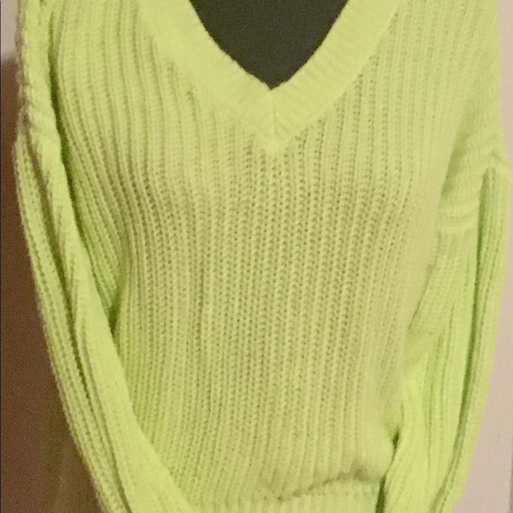 Victoria’s Pink V Neck Oversized Knit Sweater